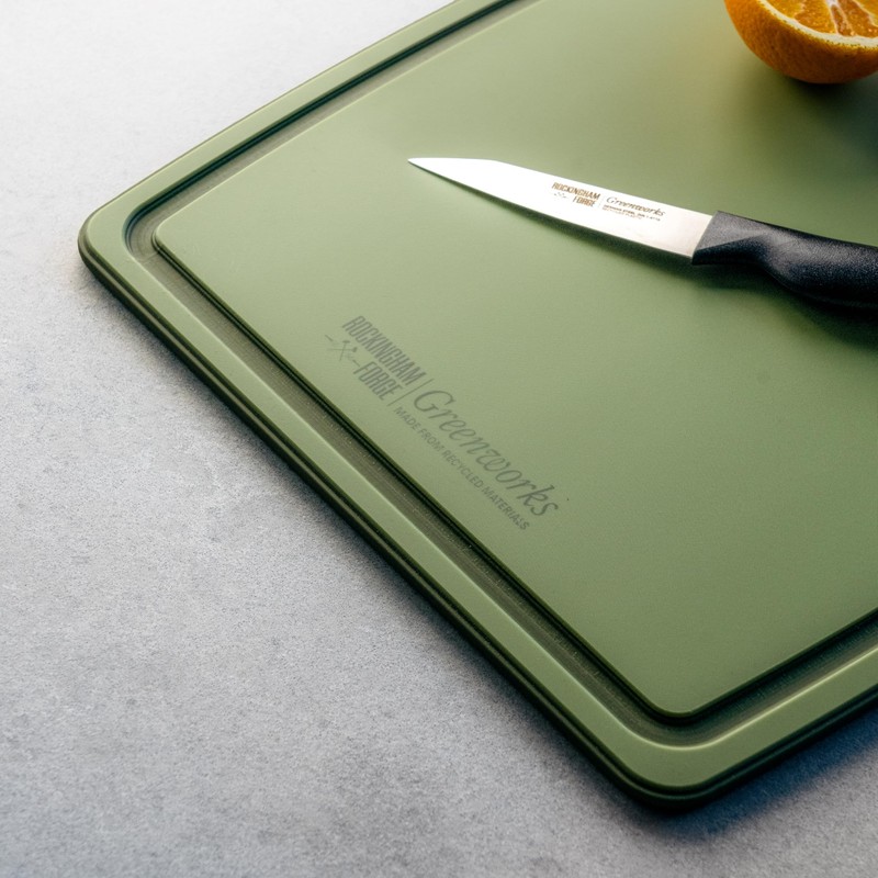 Greenworks Chopping Board Recycled Plastic 30x25cm Green