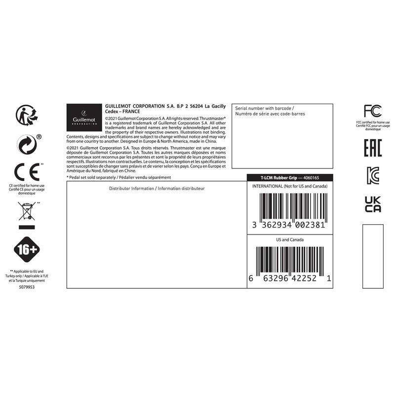 Thrustmaster スラストマスター T-LCM Rubber Grip