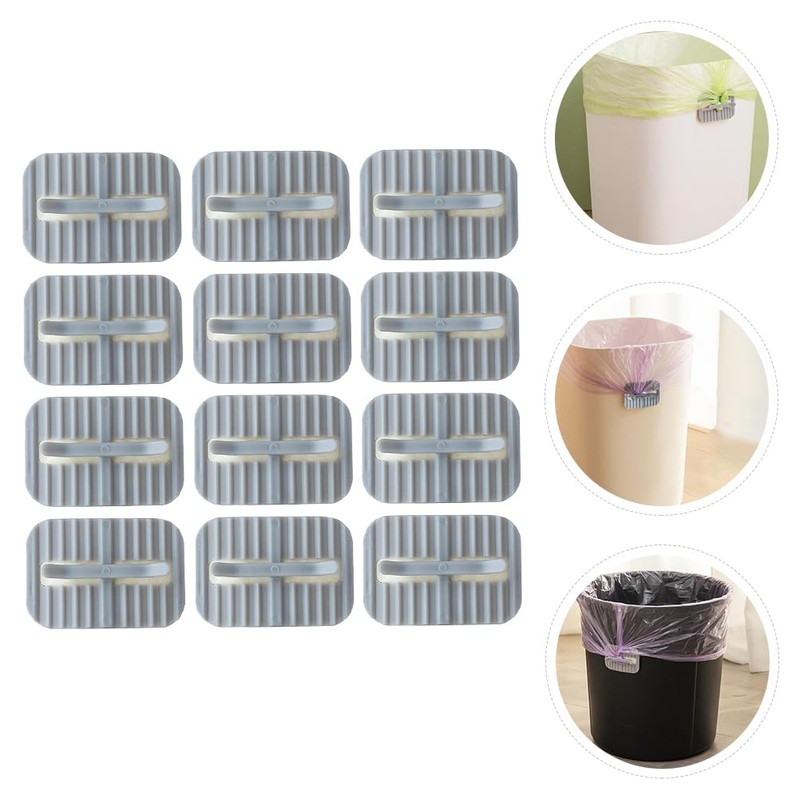 Zerodeko 16Pcs Garbage Bag Fixing Clamps Non-Slip Self-Adhesive Trash can