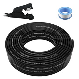 100 FT 1/4" DOT Air Line 1/4 PA12 Nylon Air Hose Pneumatic Tubing with Cutter 30.5 Meter 1/4" OD SAE J844 Pneumatic Air Tubing Pipe Hose For Semi Truck Trailer Air System orIndustrial Fluid Transfer
