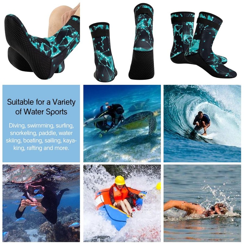 NARUTOO 3mm Neoprene Wetsuit Socks,Thermal Wetsuit Socks, Quick-Drying Diving Socks