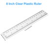 Pletpet 2 Pack - 8 inch Clear Plastic Ruler Straight