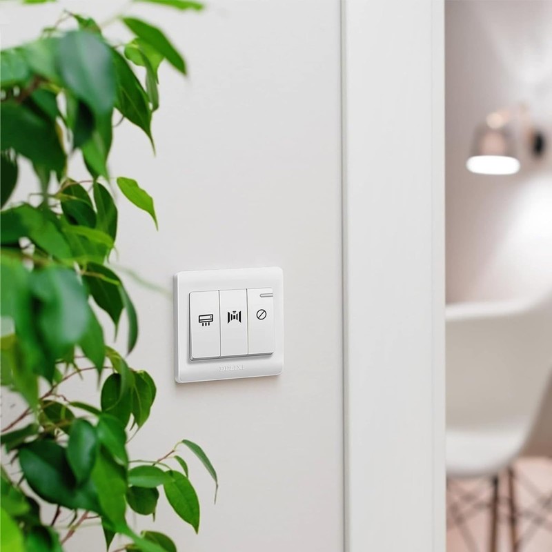 TRINENOX 200PCS Black Light Switch Labels Stickers, Durable Clear Switch