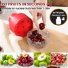 SCHVUBENR 7-IN-1 Large Cherry Pitter Tool - Portable Cherry Corer