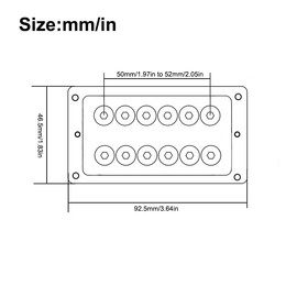 MAXCHEER White Pearl Electric Guitar Humbucker Adjustable Screw Dual Coil for 6 String Electric Guitar Coil Splitting Pickup N7.5K/B15K Output with Frame（ White Pearl ，N-50MM ）
