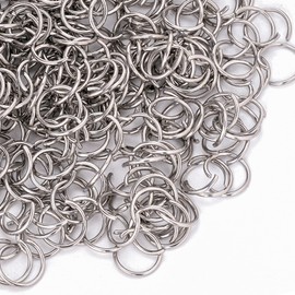500pcs Stainless Steel Open Jump Rings Bulk 12mm Outer Diameter 1.2mm Thick Jewellery Making Findings for DIY Chainmial Bracelet Necklace Earring Keychains