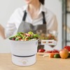 Portable Electric Hot Pot with Foldable Handles, Non-stick Frying Pan,