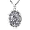DOTBJ St Nicholas Medal Necklace, 925 Sterling Silver Saint Nicholas