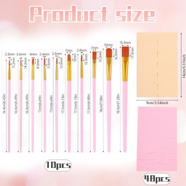 Kinderschminke Make Up Schwamm Set, 3er Pack mit 10 Makeup Pinseln und 48 Schminkschwämmen, Ideal für Kinderschminken, Theaterschminke und Fasching