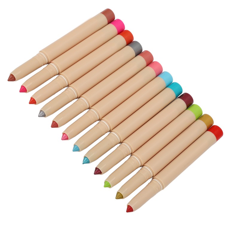 12pcs 0.03oz Eyeshadow Stick Set Women Waterproof Long Lasting Makeup