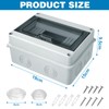 Zeawavsl Surface-Mounted Distribution Box, IP65 Fuse Box, Surface-Mounted, 1 Row