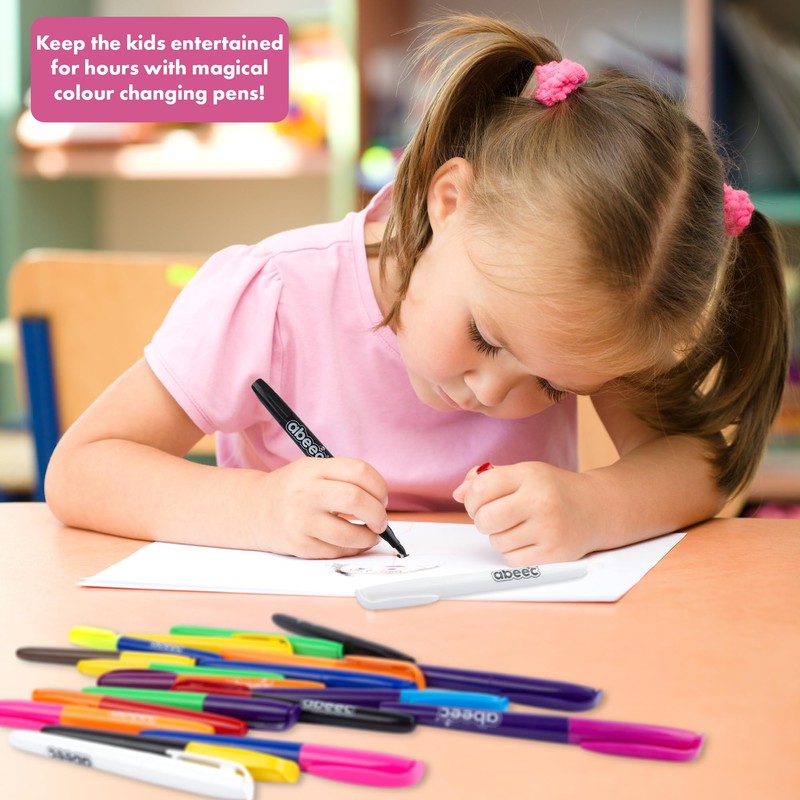 abeec Magic Colour Changing Markers | 20 Pack Colouring Pens