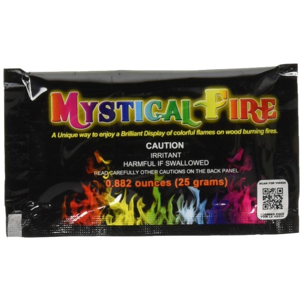 Mystical Fire Flame Colorant Vibrant Long-Lasting Pulsating Flame Color Changer for Indoor or Outdoor Use 0.882 oz. Packets 50-Count Box