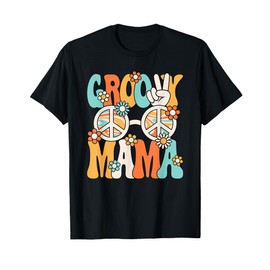 Groovy Mama Mom Retro Hippie 60s 70s Party Outfit Women T-Shirt