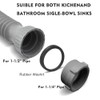 2-Pack Flexible Sink Drain Pipes with P-Trap - With Compatibility