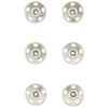 Clover Snaps 0.5 inches (12 mm), 6 Pairs, Silver 26-545