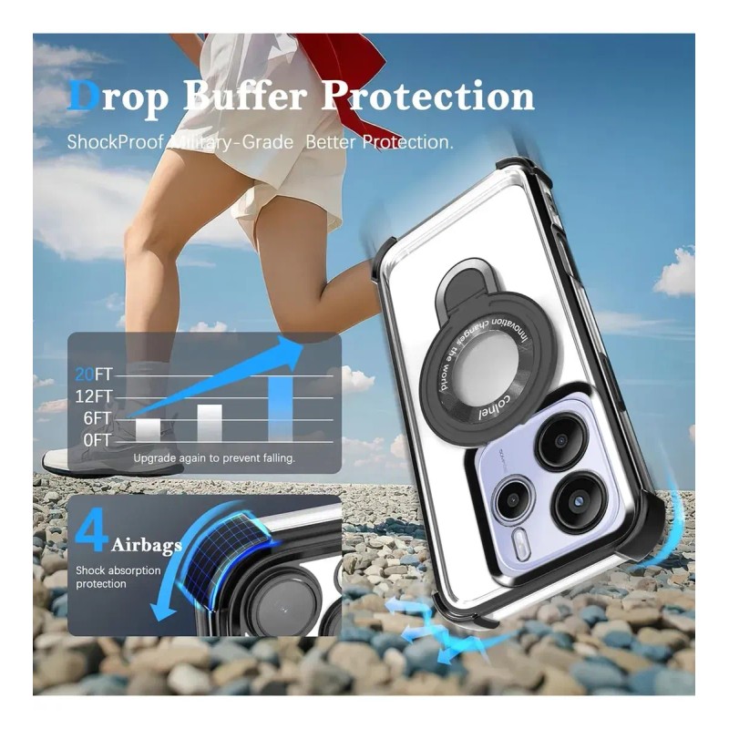 Funda Para Redmi Note 14 4g Anti-caída Con Soporte De