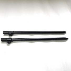 2 x 30-50cm Black Carp Coarse Aluminium BankSticks Bank Sticks Fishing Lidsters