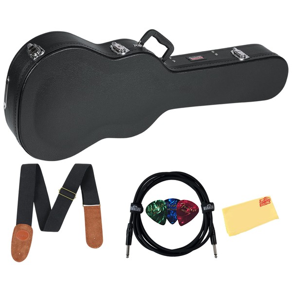 Gator GWE-LPS-BLK Hard-Shell Wood Case for Single-Cutaway Electric Guitars such