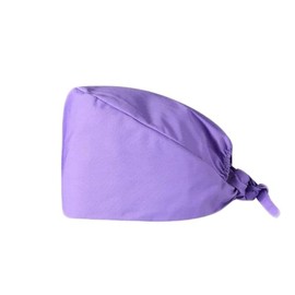 AIMALL 100% Cotton Surgical Scrub Cap Hat Unisex SurgeryTheatre Doctor Nurses Solid - Adjustable Hat for Doctors, Nurses, and Theatre Staff - Durable & Breathable Light Purple