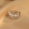 Unbranded 925 Sterling Silver French Style Pearl Cubic Zirconia Ring