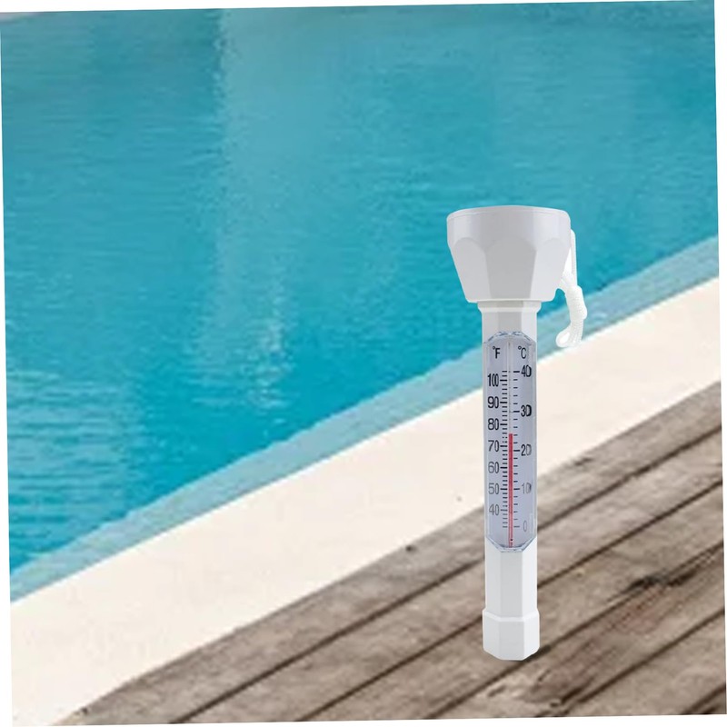 Water Temperature Thermometer Swimming Pool Thermometer with String Shatter Resistant