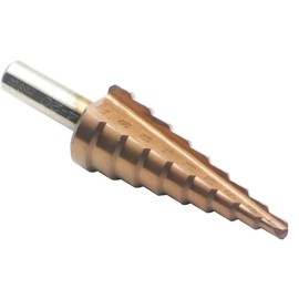 M35 Cobalt Step Drill Bit - Multifunctional Titanium-Plated HSS Cone Drill Bit, 9 Sizes 4-20mm, for Sheet Metal Drilling and Cutting, Stainless Steel, Metal Fabrication DIY Electrician (4-20mm)