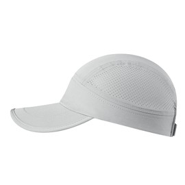 FEINION Men Quick Dry Performance Running Cap Lightweight Sports Hat Outdoor Athletic Sun Cap (Grey)