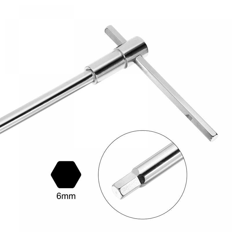 sourcing map 6mm Sliding T-Handle Hex Key Wrench for Fast