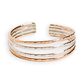 Anillo de dedo del pie | Cuatro hilos de plata de ley 925 y relleno de oro de 14 quilates | Anillo ajustable para pie o midi | Mujeres, niñas u hombres | Vestimenta para tus dedos de los pies, Alambre