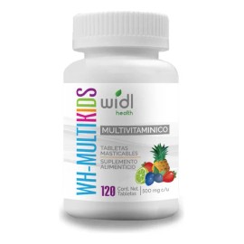 Multivitamínico Para Niños Widl Health 120 Tab Masticables Sabor Limón Mora Azul Piña Y Fresa