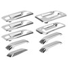 Carbhub 5 Pack Driver and Passenger Side Silver Tone Car