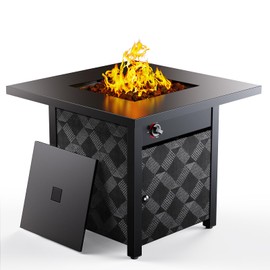 Ciays Ciays Propane Fire Pits 28 Outdoor Gas Fire Pit, 50,000 BTU Square Fire Pit Table with Lava Rocks, 2-in-1 Fire Table with Removable Lid, CSA-Certified for Outside Patio, Parties, Backyard, Garden
