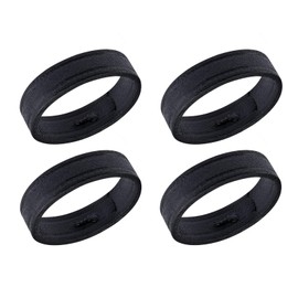 ANNEFIT Genuine Leather Watch Band Holder Wristwatch Belt Loop Keeper Stop Ring 4-Piece Set, 20 mm, Leather