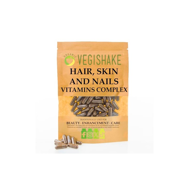 Crown Supplements Hair Skin and Nails Vitamins- Vegan Supplement for