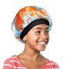 Red by Kiss Kids Satin Bonnet with Wide Band, Sleep Cap for Kids, Bonnet for Boys and girls (Orange/Blue)