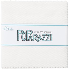 POParazzi White On White 5" Stacker 42 5-inch Squares Charm Pack Riley Blake Designs 5-805-WHITE-42
