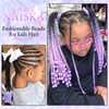 NAISKA 60Pcs Purple Hair Beads for Kids Girls Acrylic Beads