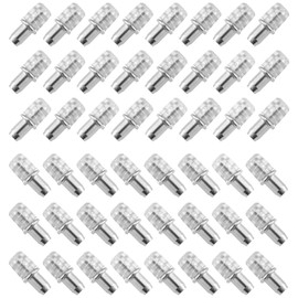FYSL Pack of 100 Shelf Support 5 mm Shelf Support Shelf Brackets Shelf Pins 5 mm Board Holder Glass Shelf Support with Ring Metal Pins