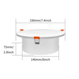 KISPISS ABS Adjustable Soffit Vent Cover with Fly Screen - 6" Inch Round Air Vent for Inline Duct Fan, HVAC & Exhaust Systems（Spring Mechanism）