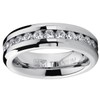 Ladies Eternity Titanium Ring 2.4 Carat Cubic Zirconia Wedding Band