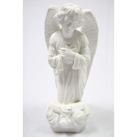 16" Pair of Kneeling Praying Angels Statue Figurine Vittoria Collection Made in Italy Indoor Outdoor Garden Grotto
