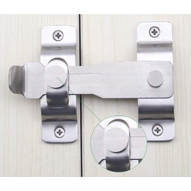 dingchi 90 Degree Right Angle Door Latch Bending Latch Buckle Bolts (L02) for Door and Window, Locking Barrel Bolts and Screw Sliding