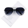ShadyVEU Classic Retro UV400 Metal Frame Oversized Aviator Mirrored Adjustable