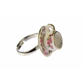 Miniblings Coffee Cup Coffee Cafe Cups Mugs Pink Ring Ring Ring Couple Ring Best Gift!