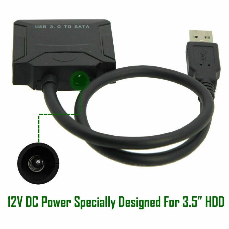 WhizzoHead USB 3.0 to SATA III Adapter for 2.5" 3.5"