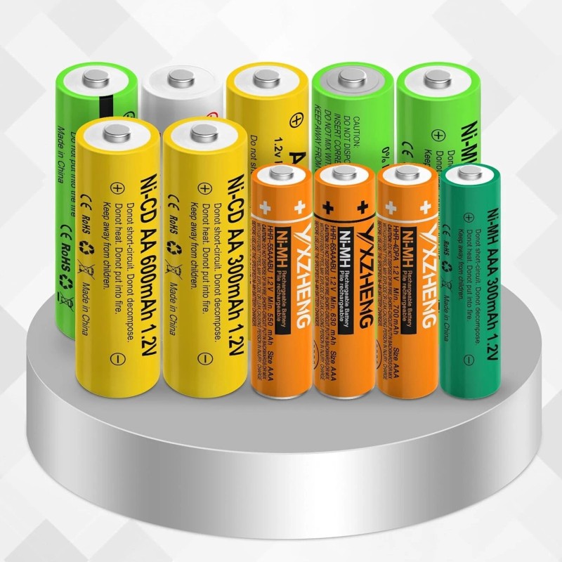 Solar AA 1.2V 300mAh NiMH Rechargeable Battery Pack (8pcs) for