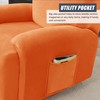 CONRUSER Recliner Chair Covers, 4-Piece Velvet Stretch Recliner Slipcover Single