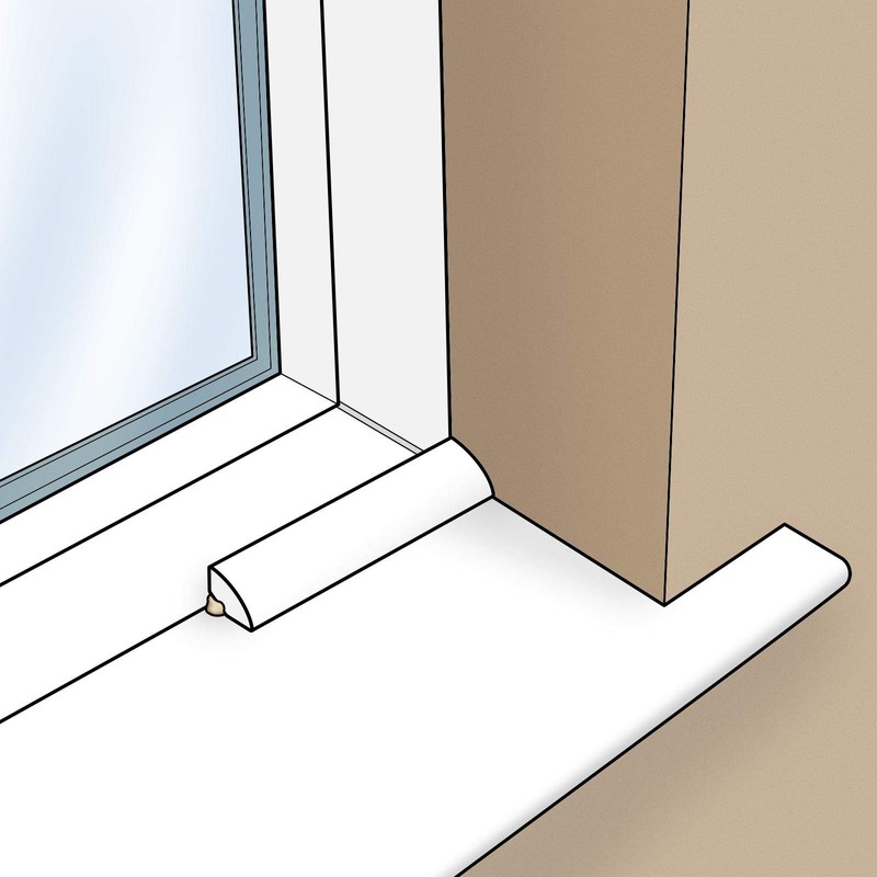 Quadrant Bead uPVC Plastic Window Door Bead Finishing Trim (2.5m)
