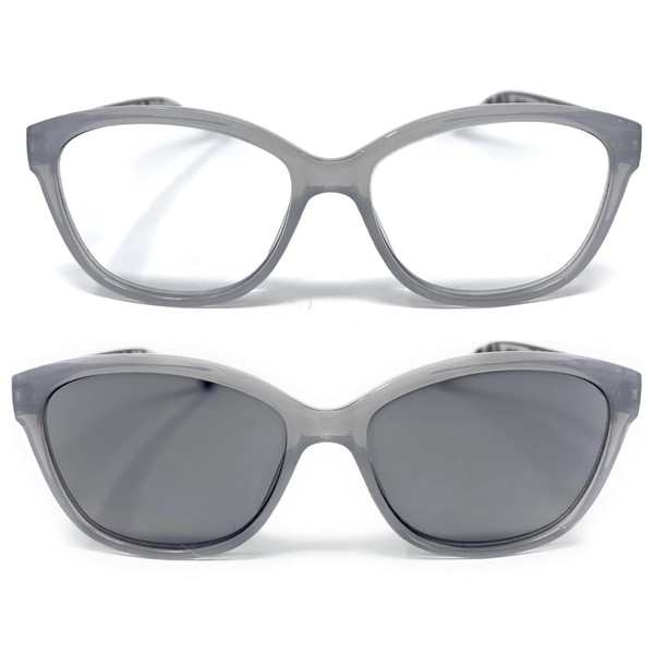 The Fancy Photochromic Reading Glasses + 3.00 Grey with Smoke